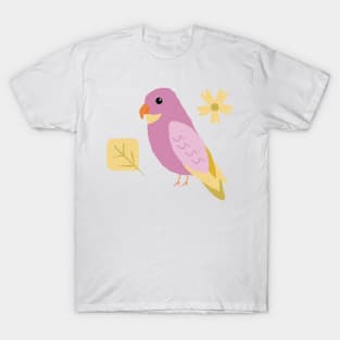 Adorable pink Parrot bird T-Shirt